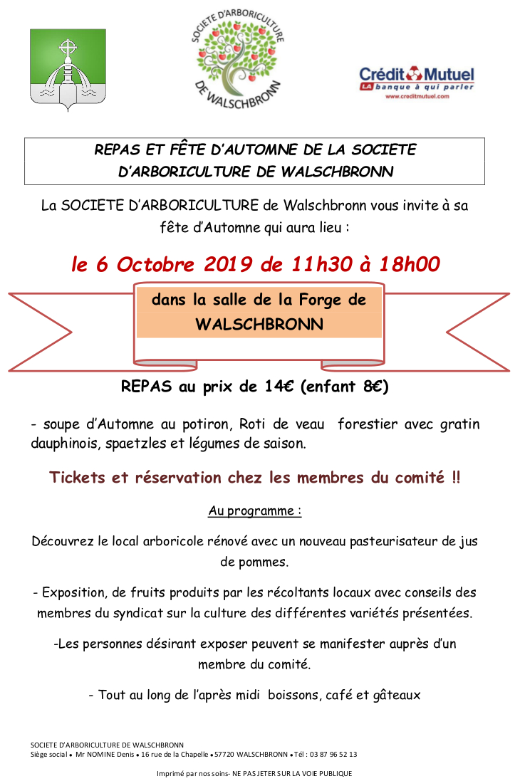 Invitation repas arboricole 2019