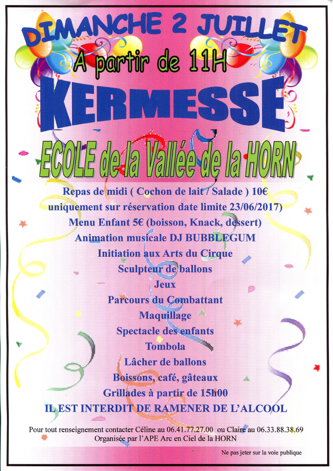 Kermesse scolaire 2017