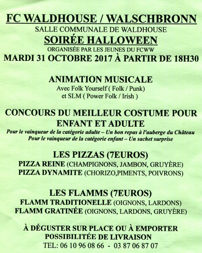 Soirée Halloween FCWW 2017