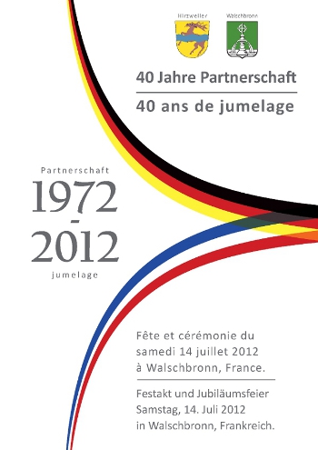 Affiche fête 40 ans jumelage Hirzweiler