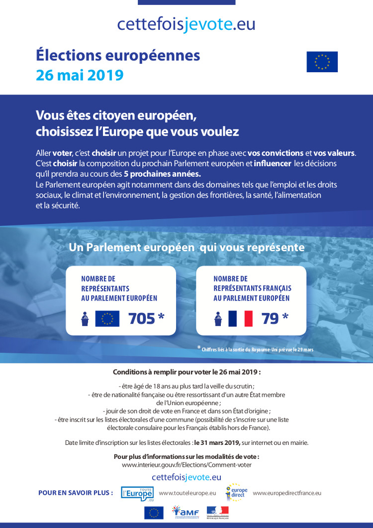 Gazette élections européennes mai 2019