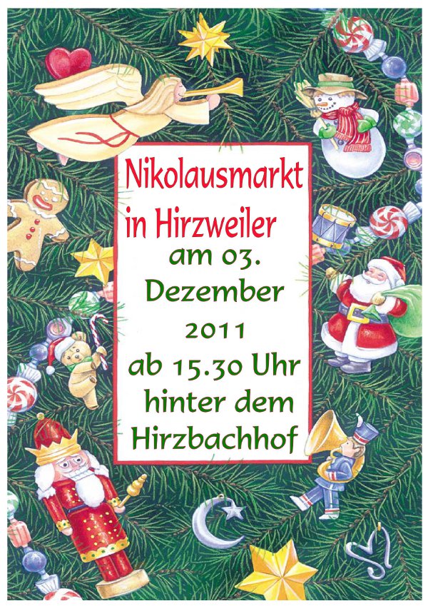 Affiche Nikolausmarkt Hirzweiler 2011