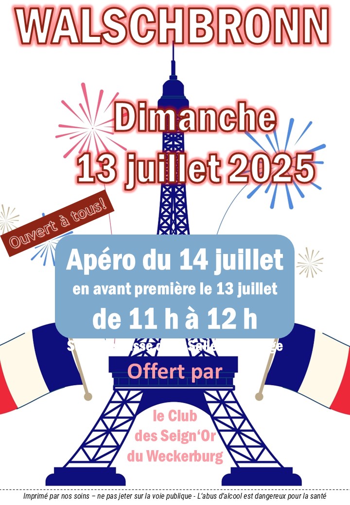 Apéro du 14 juillet des Seign'Ors du Weckersburg 13 juillet 2025