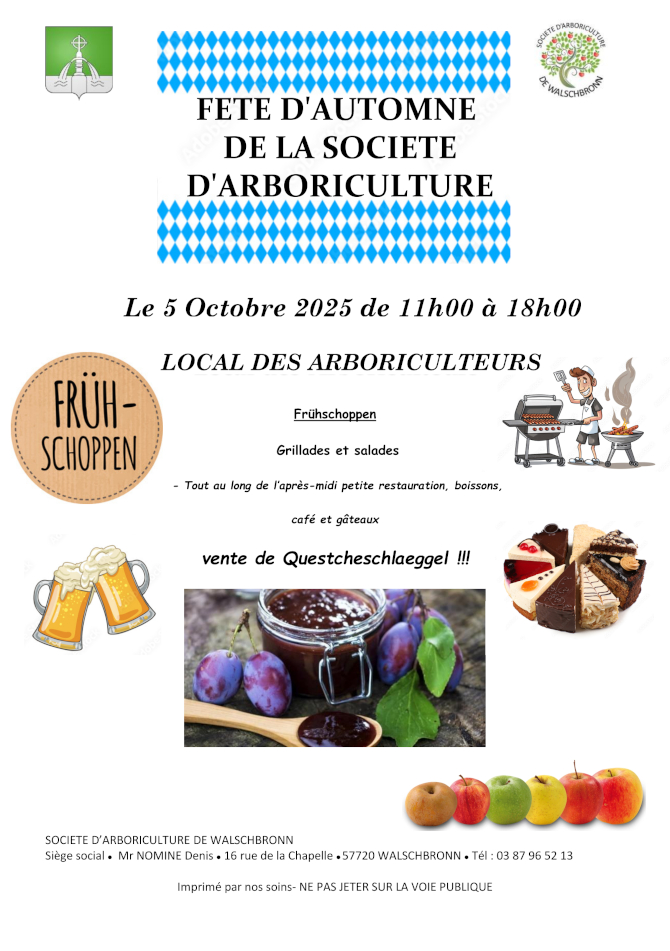 Fête d'automne 2025 société arboricole 
