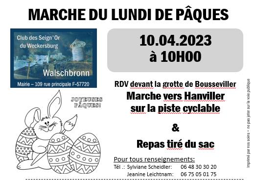 Affiche marche du lundi de Pâques 2023