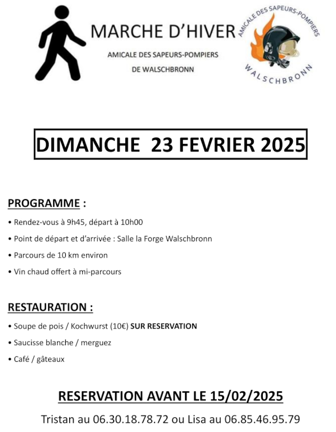 Marche des Pompiers 23 février 2025