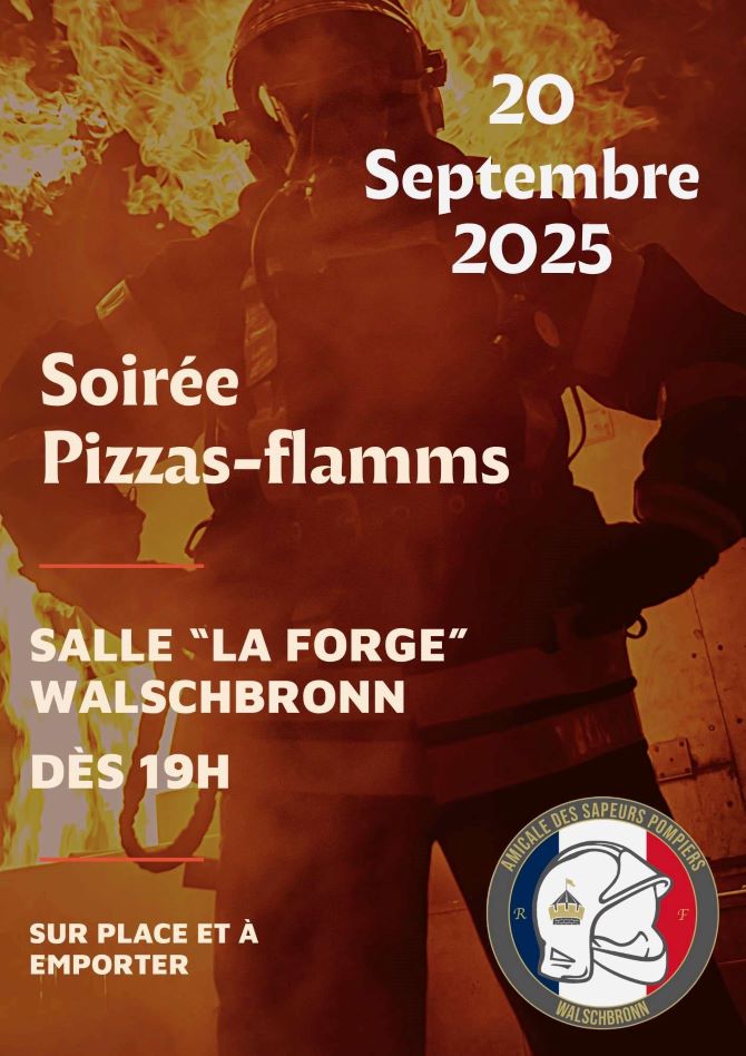 Soirée pizzas-flamms Pompiers 20 septembre 2025